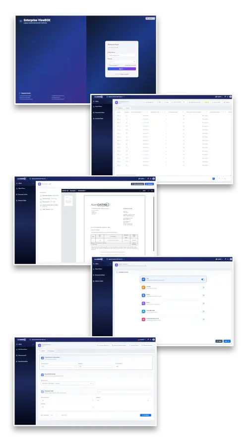 ViewBox Enterprise-interface met doorzoekbare gearchiveerde gegevens uit een legacy-systeem